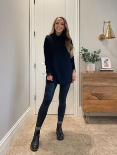 50+ Black Chelsea Boot Outfits to Copy - Merrick's Art Chelsea Boots Leggings Outfit, Hunter Chelsea Boots Outfit