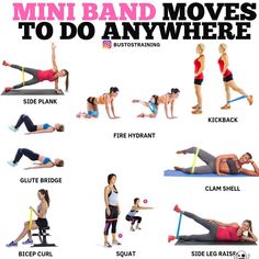 a poster showing different exercises for the body