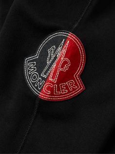 Moncler Genius' zip-up hoodie is ideal for layering over a tee or base layer. Designed with smooth flatlock seams, it's made from soft fleece-back cotton-jersey and appliquéd with a two-tone logo at the sleeve. Moncler Logo, Moncler Genius, Circular Fashion, Black Patch, Jersey Sweatshirt, Hoodie Brands, Mens Back, Hoodie For Men, Half Zip Sweatshirt