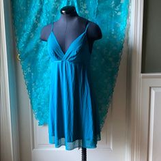 This Pretty Turquoise Nightgown It’s Comfortable And Sexy. It Has Adjustable Straps To Give A Custom Like Fit For Your Size. Victoria Secret Slip Dress, Lingerie Gown, Satin Romper, Vintage Slip Dress, Lace Nightgown, Black Slip Dress, Victoria Secret Lingerie, Lace Slip Dress, Purple Satin