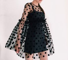 Summer Formal Dresses, Black Mesh Dress, Dress Beach, Under Dress, Dress Formal, Versatile Dresses, Sheer Dress, Mesh Dress, Polka Dot Dress