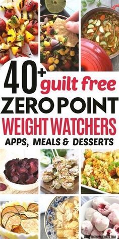 40 + guilt - free zeropoint weight watchers apps, meals & desserts