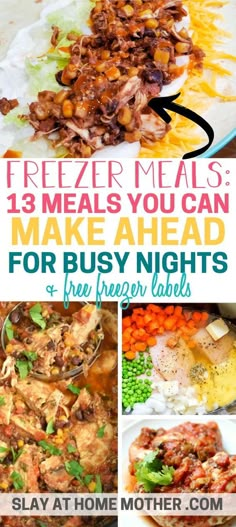 freezer meals can make ahead for busy nights