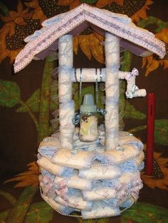 an image of a house made out of diapers