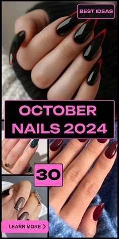 Halloween Nail Colors, November Nail Designs, Witchy Nails, Fall Manicure, Fall Gel Nails, Manicure Inspiration, October Nails, Burgundy Nails