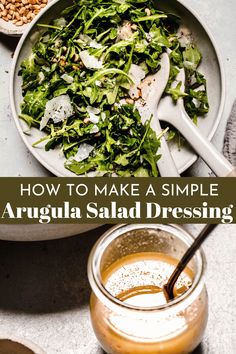 how to make a simple arugula salad dressing