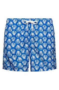 These printed swim trunks made of lightweight, quick-drying fabric sport a roomy fit and back pocket for essentials. Elastic/drawstring waist Back zip pocket Mesh liner 100% polyester Machine wash, line dry Made in Italy Denim Skirt Trend, Pocket Square Wedding, Winter Bridesmaids, High Heel Sandals Platform, Skirt Trends, Casual Dress Shoes, Platform Sandals Heels, Printed Swim, Spring Jackets