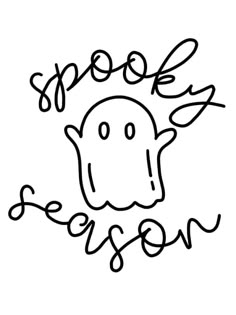 a drawing of a ghost with the word spook on it