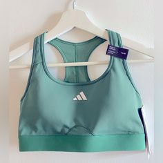 Excellent Price Of $30 Each, Or $50 For Both Green Adidas Sporty Activewear, Adidas Green Sportswear Activewear, Adidas Green Workout Activewear, Green Adidas Workout Activewear, Sporty Green Athletic Fit Sports Bra, Spring Adidas Activewear For Gym, Adidas Activewear For Spring Training, Adidas Activewear For Training In The Spring, Sporty Green Sports Bra For Running