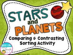 stars and planets comparing and contrasting sorting activity