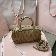 Size: 22cm*10.5cm*7.5cm It comes with Dust box, Care manual, Tag, and Paper bag. High-end Beige Handheld Box Bag, Miumiu Bags, Kirkland Washington, Miu Miu Bag, New Handbags, Fashion Statement, Miu Miu, Wellness Design, Paper Bag