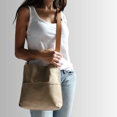 Urban-chic style crossbody bags that are neutral in color and effortlessly casual. When you need a mid-sized bag with easy access front pockets, just the right amount of not-too-slouchy shape and the perfect neutral shade, our updated take on the modern hobo bag is sized just right for everyday, on-the-go use. This listing is for the MEDIUM size bag in Khaki canvas. Hobo Bags For Women, Canvas Hobo Bag, Urban Chic Fashion, Hobo Bags, Waxed Canvas, Urban Chic, The Medium, Hobo Bag, Have A Great Day