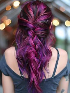 Fire Ombre Hair, Colorful Hair Extensions, Vivid Hair, Sunset Hair, Vivid Hair Color, Colored Hair Extensions, Colorful Hair, Hair Color Trends, Multiple Color