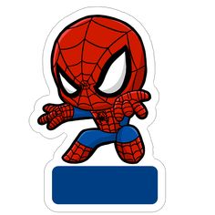 a spider man sticker on a black background