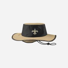 New Orleans Saints Colorblock Boonie Hat FOCO - FOCO.com Adjustable Visor Hat For Fan Gear, Adjustable Visor For Fan Gear, Adjustable Hats For Fan Merchandise With Team Spirit, Throwback Adjustable Hats For Game Day, Sports Fan Visor Hat For Game Day, Adjustable Fan Merchandise Hat, Adjustable Game Day Hats With Team Spirit, Adjustable Team Spirit Hats For Game Day, Adjustable Team-colored Hats For Team Spirit