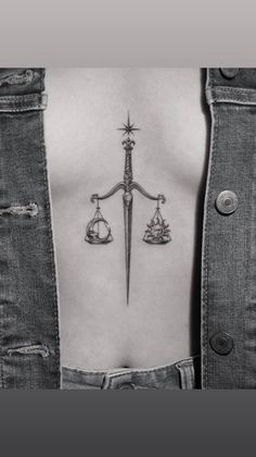 Tattoos Dates, Balance Tattoo, Astrology Tattoo, Libra Tattoo, History Tattoos, Scale Tattoo, 4 Tattoo, Inner Warrior, Stomach Tattoos