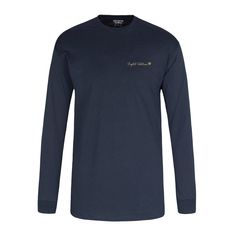 Gildan® DryBlend™ Long Sleeve T-Shirt Long Sleeve T-shirt For Streetwear, Navy Cotton Moisture-wicking T-shirt, Navy Cotton T-shirt With Moisture-wicking, Long Sleeve Branding T-shirt For Streetwear, Navy Crew Neck Top For Streetwear, Navy Long Sleeve Tops With Logo Print, Casual Long Sleeve Moisture-wicking Shirt, Long Sleeve Graphic Tee With Back Print, Navy Relaxed Fit Crew Top