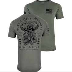 Howitzer Style Men's T-Shirt El Jefe Military Grunt Mfg Brand: Howitzer Color: Olive Heather Style: El Jefe / Cv4550 / Ovhe Material: 50% Cotton, 50% Polyester Detail: 5% Of Our Proceeds Benefit The American Heroes Who Sacrifice To Protect Us: Join The Cause To Help Veterans And First Responders. A Portion Of Each Sale Goes Back To Charities And Non-Profits: Wishes For Warriors, Rise Above Hardship, National Law Enforcement Memorial Fund, And National Fallen Firefighters Foundation. With Respect Patriotic Fashion, Camo Shirts, First Responders, Rise Above, American Heroes, Blue Nike, Tour T Shirts, Fine Fabric, Law Enforcement