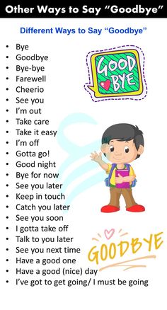 an image of a cartoon character with the words good bye