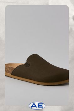 Vegan suede upper/Round toe/Slip-on silhouette/Rubber outsole Brown Suede Clogs With Textured Sole, Brown Slip-ons With Textured Footbed, Brown Textured Footbed Slip-ons, Synthetic Slip-on Clogs With Textured Footbed, Brown Textured Slip-ons, Suede Clogs With Textured Sole And Slip-on Fit, Suede Slip-on Clogs With Textured Sole, Slip-on Suede Clogs With Textured Sole, Brown Slip-on Clogs With Textured Footbed