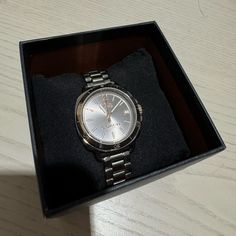 Nwt Perfect Condition Coach Watch Women’s Tatum Watch Coach Watch With Diamond Hour Markers, Coach Watches With Diamond Hour Markers And Round Dial, Coach Analog Watch For Formal Occasions, Coach Analog Watches For Formal Occasions, Luxury Silver Coach Watch, Formal Analog Coach Watch, Timeless Coach Watch Suitable For Gifting, Timeless Coach Watches As Gifts, Elegant Silver Coach Watch