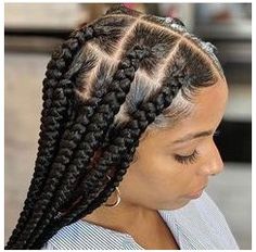 Cornrows And Twists, Box Braids Tutorial, Big Braids, Jumbo Box Braids