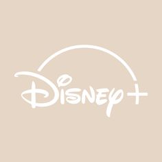 the disney plus logo on a beige background