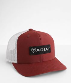 Ariat Logo Trucker Hat - Red/White , Men's Red Embroidered snapback hat One size fits most. 45% Polyester, 28% Cotton, 27% Nylon. Apparel & Accessories > Clothing Accessories > Hats Ariat Hats Men, Casual Red Six-panel Trucker Hat, Adjustable Red Six-panel Trucker Hat, Red Adjustable Six-panel Trucker Hat, Red Snapback Trucker Hat With Logo Patch, Red Adjustable Snapback Hat Six-panel, Red Adjustable Six-panel Snapback Hat, Outdoor Red Hats With Logo Patch, Red Fitted Snapback Hat