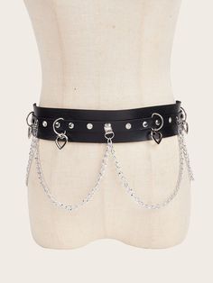 Length: 99cm Edgy Metal Chain Belt, Edgy Black Metal Chain Belt, Edgy Chain Belt For Night Out, Trendy Black Chain Belt With Chain Strap, Edgy Chain Link Belt, Edgy Chain Link Belt With Chain Strap, Black Metal Waist Chain With Chain Strap, Edgy Black Chain Belt With Adjustable Chain, Edgy Black Adjustable Chain Belt