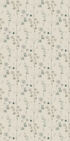 an image of a wallpaper with flowers and leaves on the back half of it