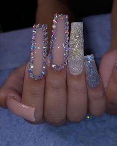 Atl Nails, Classy Nail Art Ideas, Designer Nails, Baddie Nails, Bling Acrylic Nails, Glam Nails, Luxury Nails, Fire Nails