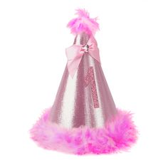 Princess Birthday Party Hats Pink Feather sparkle birthday hat perfect for her birthday party. Our party hats are made with a flexible plastic cone wrapped in rainbow sparkle fabric, and trimmed with soft boa feathers. *Hat will be not have a birthday number 🎀 Join Bubblegum Divas VIP list for giveaways, and discount codes. Click ➡️ https://bubblegumdivas.com/pages/bubblegum-divas-vip Birthday Hats For Adults Printable, Playful Party Hat For Carnival, Fun Mini Hats For Birthday Carnival, Playful Hat For Party And Carnival, Playful Hats For Birthday And Carnival, Fun Costume Hats And Headpieces For Birthday Carnival, Whimsical Party Supplies For Birthday And Carnival, Fun Pink Mini Hats For Party, Playful Mini Hats For Birthday And Carnival