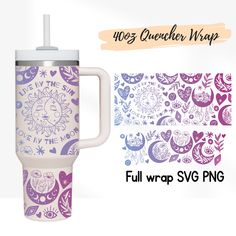 the full wrap svg bundle includes an image of flowers, hearts and other items