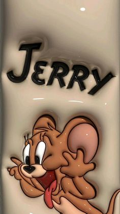 a cartoon mouse with the name jerry on it