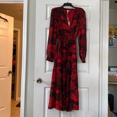 Brand New Glam “Hello Gorgeous” Size L Maxi Dress Fall Holiday Midi Dress, Chic Holiday Midi Dress For Fall, Chic Midi Dress For Fall Holiday, Long Sleeve Midi Dress For Fall Holiday, Chic Fall Holiday Midi Dress, Fall Holiday Long Sleeve Midi Dress, Silky Maxi Dress, Kimono Style Dress, Orange Maxi Dress