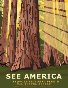 the poster for see america sequia national park