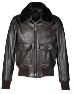 Naked Cowhide G-1 Flight Jacket with Detachable Mouton Collar FLT6 Classic Aviator Biker Jacket For Fall, Fall Aviator Leather Jacket With Padded Collar, Aviator Leather Jacket With Padded Collar For Fall, Pilot Style Aviator Leather Jacket, Classic Brown Leather Jacket With Padded Collar, Classic Brown Aviator Outerwear, Classic Brown Aviator Style Outerwear, Luxury Leather Aviator Outerwear, Classic Aviator Leather Jacket With Padded Collar