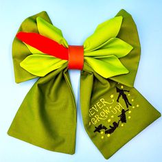 Disney Peter Pan “Never Grow Up” Bow. Handmade. Snow White Poison Apple, Maleficent Horns, Mickey Mouse Balloons, Pink Flower Headband, Minnie Mouse Headband, Minnie Ears Headband, Star Wars Bb8, Christmas Hair Accessories, Summer Headbands