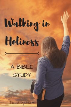 a woman raising her hand up in the air with text reading walking in sickness a bible study