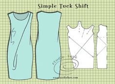 the simple tuck shift dress pattern