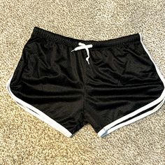 Purchased As A Gag Gift. Washed But Never Worn. Shorts Are Made Of A Single Layer Of Gym Short Mesh With No Liner. The Waist Has An Adjustable Tie And Elastic Waist Band. Black Summer Athletic Shorts, Casual Black Athletic Shorts For Vacation, Jordan Shorts, North Face Shorts, Mesh Short, Champion Shorts, French Terry Shorts, Hot Shorts, Terry Shorts