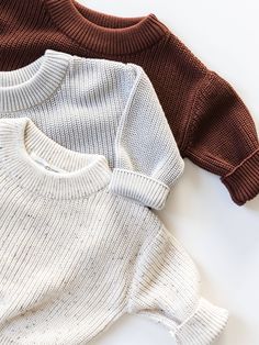 You asked, we delivered. The Dion Crew Neck Sweater is an adorable layering piece for year-round. Made from an incredibly soft organic knit fabric with ribbed detailing, this cozy sweater is perfect for throwing over a t-shirt and pairing with your favorite joggers for an easy and adorable look. Made of 100% organic cotton knit fabric.Water-based dyes ensure long-lasting color vibrancy and durability.Sustainably sourced and ethically produced.Naturally hypoallergenic. Machine Wash Cold, Tumble Dry Low. Everyday Crew Neck Chunky Knit Sweater, Brown Cotton Ribbed Sweater, Oversized Ribbed Brown Top, Everyday Chunky Knit Crew Neck Sweater, Solid Chunky Knit Tops, Everyday Fall Waffle Knit Top, Snug Soft Knit Turtleneck Top, Oversized Chunky Knit Cotton Tops, Spring Merino Wool Everyday Sweater