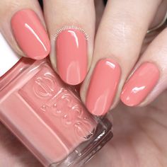 Essie Spring 2018 Collection >> Nail Polish Society Peach Nails, Super Nails, Pink Nail Polish, Polish Colors, Ideas Nails, Essie Nail, Pink Nail, Nail Varnish, Nail Designs Spring