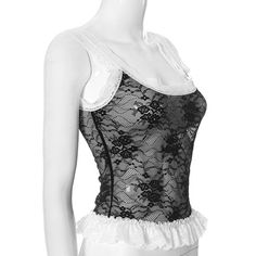 Please refer to our sizing chart for a guideline when choosing a size. 5 business days order processing time. 90% polyester 10% spandex Lace Ruffle Camisole Tank Top, Lace Ruffled Camisole Tank Top, Fitted Sleeveless Tank Top With Lace Patchwork, Lace Ruffle Cami Tank Top, Sleeveless Lace Tank Top With Ruffles, Lace Ruffled Cami Tank Top, Lace Tops With Ruffles And Spaghetti Straps, Lace Tops With Spaghetti Straps And Ruffles, Lace Top With Ruffles And Spaghetti Straps