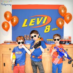 Nerf Birthday Party Ideas, Seventh Birthday, Restaurant Themes, Kids Room Interior Design, Parties Ideas, 90s Party, Birthday Idea