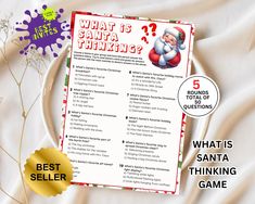 what is santa's thinking? game for kids and adults with free printables