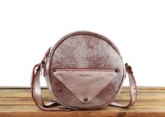 L'Écrin - Brique Argentée Round Handbag, Leather Backpack, Red Leather, Fashion Backpack, Leather Shoulder Bag, Backpacks, Red