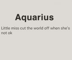 the words aquarius are written in black and white