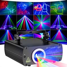 the laser projector is being used to light up people