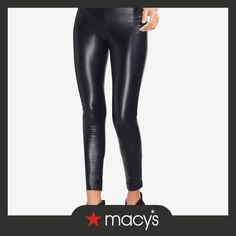 in stock Sleek Stretch Black Leather Pants, Sleek Black Stretch Leather Pants, Sleek Black Leather Leggings, Sleek Black Polyurethane Bottoms, Sleek Polyurethane Pants For Fall, Chic Black Polyurethane Leather Pants, Winter Polyurethane Leather Pants For Night Out, Winter Night Out Leather Pants, Black Faux Leather Pants For Night Out